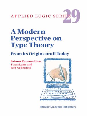 cover image of A Modern Perspective on Type Theory